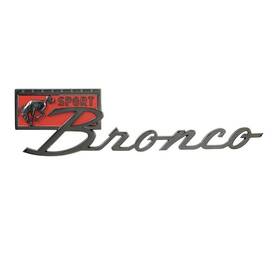 C7tz-16098-bch Dennis Carpenter Ind Fender Emblem Black Chrome Bronco Sport 1966-77 Ford