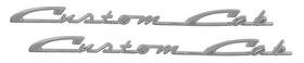 Tr25622f Dennis Carpenter 1957-60 Ford F-series Truck Door Emblems With Clips Inch Custom Cab