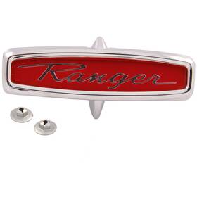 Tr8259a Dennis Carpenter 1968-69 Ford F-series Truck Grill Emblem Inch Ranger Chrome Housing With Red