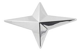 Tr8259e Dennis Carpenter 1954 Ford F-series Truck Grill Emblem 4-point Star L6