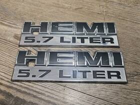 Dodge 1500 V8 5.7l 2009-2014 Ram 5.7 Liter Hemi Fender Emblems Oem Mopar