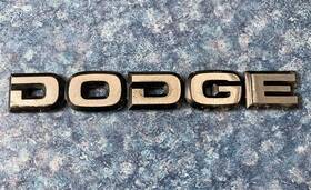 1851180 Dodge 1980s Nameplate Emblem Chrome Plastic Script Badge #1851180 7 Inch X1 Used