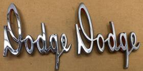 2828753 Dodge Vintage Original Pair Of 1960-1970 Door Script Emblems