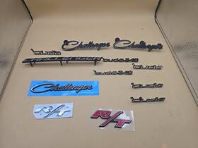 3444935 Dodge Vintage Mopar Emblem Set. Old And New. Challenger Cuda R/t