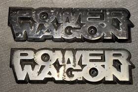 4087915 Dodge 1979-1980 Truck Power Wagon Fender Emblems Badges Pair Oem #4087915