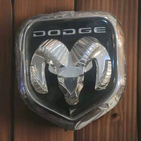 55070312 Dodge 1997-03 Ram Van Front Hood Emblem Badge Black Same Day Shipping B-06