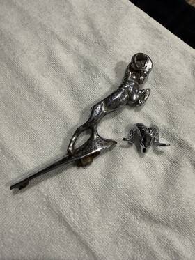 651992 Dodge 1936 Ram Chrome Hood Ornament Vintage