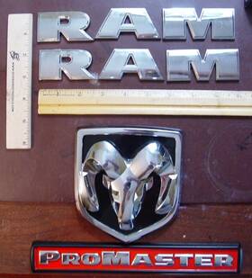 68169766aa Dodge 15-22 Ram Promaster Chrome Side Door And Rear Tailgate Emblems
