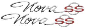 Em3031 Dynacorn Chevy Chevrolet Nova Ss Rear Quarter Panel Emblems 1965