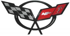 E9167 Ec Products 1997-2004 Corvette Emblem Rear Deck Cross Flag