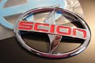 0064 Em Sun International Scion Silver Chrome Front Rear Emblem Badge