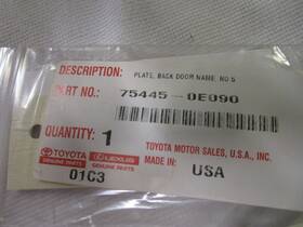 75445-0e090 Factory/oem New 2020-23 Toyota Highlander Rear Hatch Emblem Xle