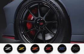 W-pr-004 Factory Spirit 2023 2024 Nissan Z Wheel Center Cap Passion Red Color Inserts Rz34 400z