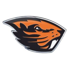 60552 Fan Mats College Oregon State University Orange Black Embossed Emblem