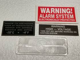 20160602 Ferrari 246 Gt Dino Data Plate Decals Label Carello Reverse Light Lamp Lens Nos