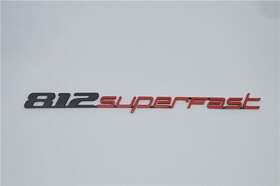 812001 Ferrari 812superfast Rear Badge Emblem Black Brand New 1 Piece