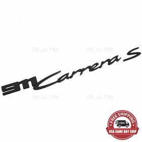 992853675b041 For Porsche 20-23 Gloss Black 911 Carrera S Letters Badge Liftgate Emblem Deck Lid