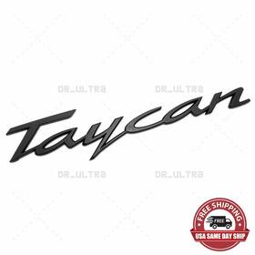 9j1853675041 For Porsche Black Taycan Nameplate Logo Letters Rear Badge Liftgate Emblem Deck Lid