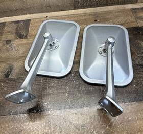 17744 Ford 17743 Vintage 1968-1974 Van Econoline Mirrors Lh And Rh Pair Silver Painted Used