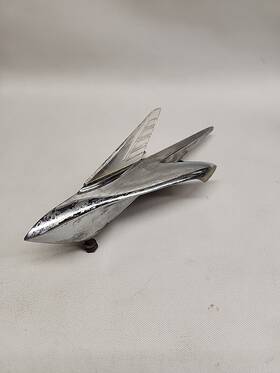 1a-16851 Ford Original 1951 Victoria Bird Plane Chrome Hood Ornament