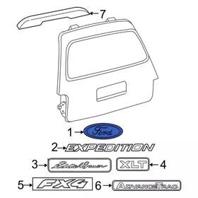 2l1z-7842528-abb Ford Genuine Nameplate