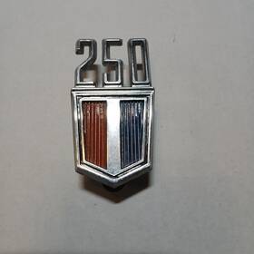 3899877 Ford Lot Of 2 Vintage 250 Hood Fender Emblems Oem One Complete Dama