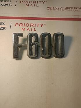 3tb16720 Ford F 600 Truck Metal Side Emblems 73-79