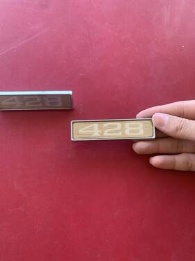 C9zb-16b621-a Ford 428emblem 1969 Mustang Torino 428 Hood Scoop Emblem Oem