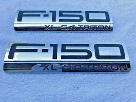 4l34-16b114-cb Ford 2004-2008 Set Of 2 F150 Xl 5.4 Triton Side Fender Emblem Logo Badge Sign