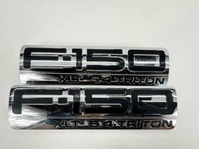 5l3416b114ba Ford F-150 Xlt 5.4 Triton Emblem Badge Decal Logo Fender Side Chrome Oem Lh Rh