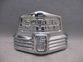 6ha16606-b Ford 1947 Super Deluxe 6 Car Original Hood Emblem Badge7521