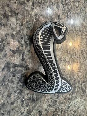7r3v-8a224-aa Ford 7r3z-8a224-aa Oem Mustang Shelby 500 Cobra Snake Emblem Badge
