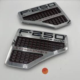 8c34-5500a72-a Ford 2008-2010 F250 Super Duty Fender Vent Emblem Powerstroke Diesel V8 Lh Rh