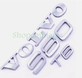 9203328 Ford Volvo S80 T6 Trunk Emblems Nameplate Badge Letters Silver 99-03 00 01 02 Oem