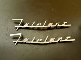Bn-7042528-b Ford Vintage Fairlane 7 Inch Script Emblem # Pair