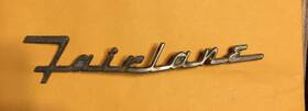 Bn-16604-b Ford Bn16604-b 1956 Fairlane Script Hood Emblem Name Badge Oem Free Ship