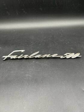 C1ab-16098-e Ford C1ab16098e 1961 Fairlane 500 Fender Script Emblems Metal Oem Chrome