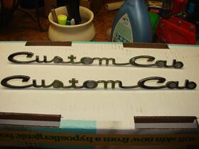 C1tb-8125622-a Ford Vintage Oem Set Of 2 Door Badges 1963-1966 Truck Inch Custom Cab Free Shipping