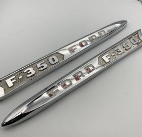 C2tb-9121012a Ford 1961 62 F-350 Hood Side Emblem Spears Right And Left C2tb9121012a C2tb9121013