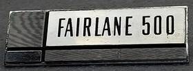 C30b-6520348-a Ford Fairlane 500 Door Panel Emblem Oem Trim Nameplate 1963 1964 Interior Fomoco
