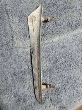 C30b16a100a Ford 1963 Galaxie Lh Front Fender Top Ornament Emblem Chrome C30b 16 A100 A