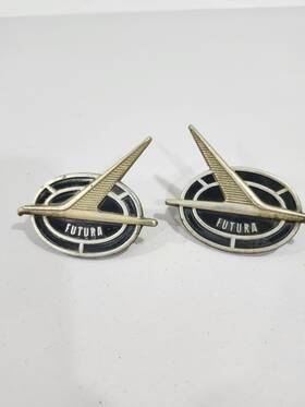 C3db-62517a56-a Ford 2 1963 1964 1965 Falcon Futura Roof Pillar Emblems And 57