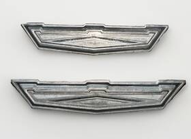 C4ab-62517a40-a Ford C4ab-62517a40 1964 Galaxie Fender Spear Trim Inserts Pair Oem Euc