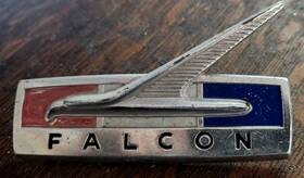 C4db-16c098-a Ford 1964 Falcon Front Fender Emblem Oem Free Shipping