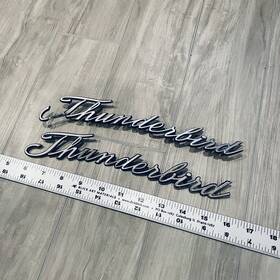 C5sz-6325622-a Ford Oem 1965 Thunderbird Script Emblem Nameplate C5sb 63291a36 1966 1967 Pair