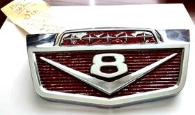 C5tb-16637-a Ford 1965 1966 Truck V8 Hood Emblem Original Fomoco Pickup Panel