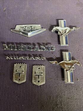 C5zz-16228-b Ford 1965-1966 Mustang Gt 289 Hipo High Performance Fender Badges Emblems All