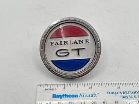 C60b-63045d84-a Ford Vintage 1966 1967 Fairline Gt Console Emblem / Badge -