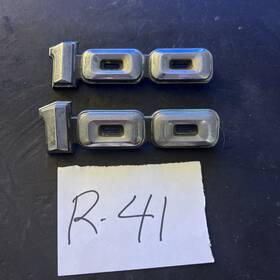 C6mb-6364824-a Ford Oem F-100 Fender Side Emblem Badge Logo Nameplate Left Right Chrome 90932