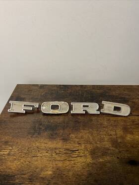 C7tb-16606-a Ford 1967-1969 Truck Hood Letters Emblems Metal Oem Through D